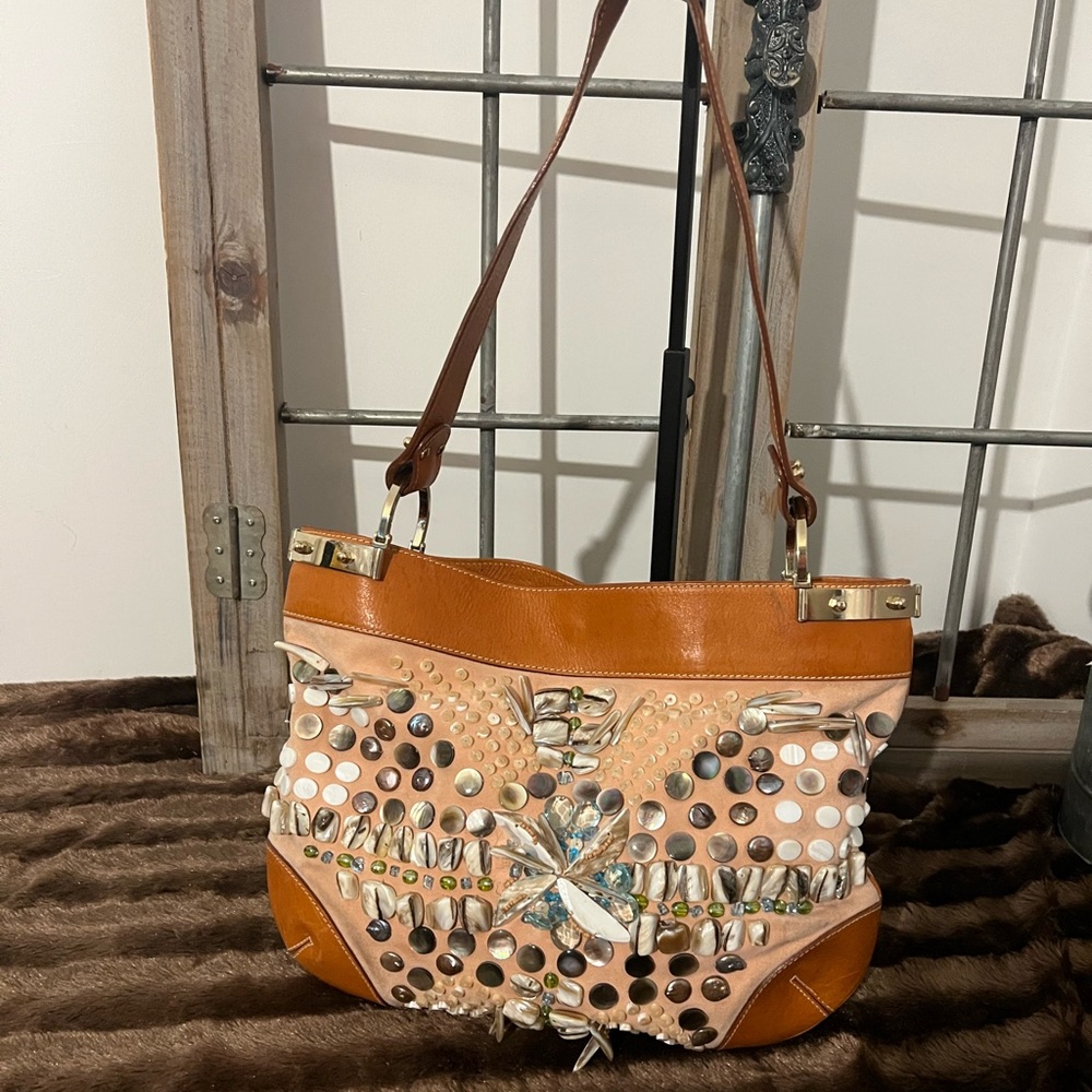Oscar DeLaRenta Beaded Shoulder Bag